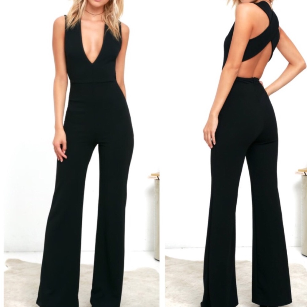 Lulu’s Black Jumpsuit | sz x-small